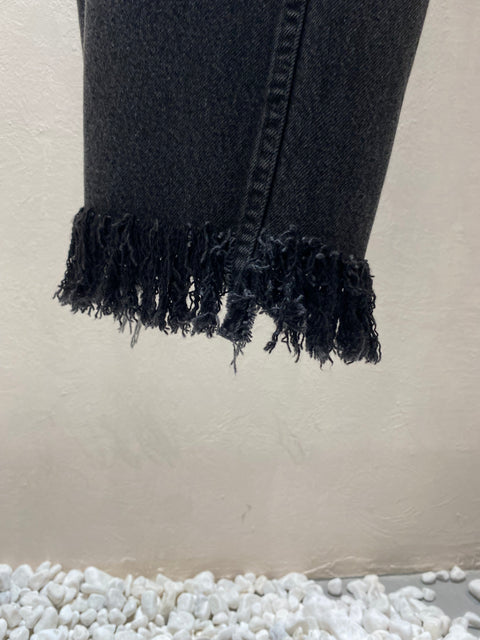 #017 VINTAGE REWORK BIGGY PANTS / BLACK