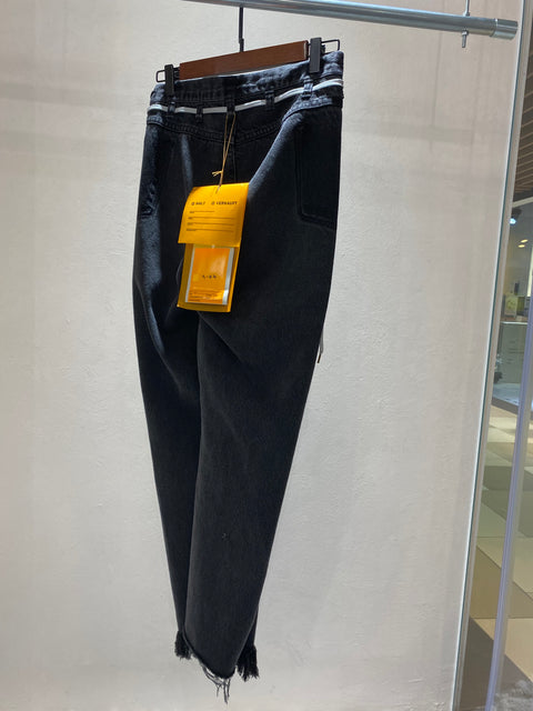 #017 VINTAGE REWORK BIGGY PANTS / BLACK