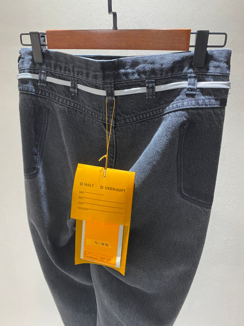 #017 VINTAGE REWORK BIGGY PANTS / BLACK