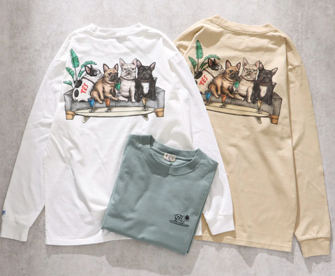 TES The Endless Summer | Popular French bulldog motif brand from Japan