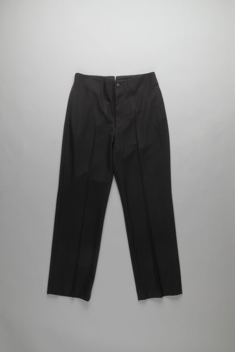 Black Pleated Suiting Trouser