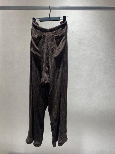 Brown Crinkle Pajama Pants