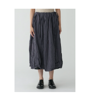 Tucked Long Skirt  Gray 50