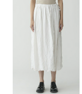 Tucked Long Skirt  Ivory 04