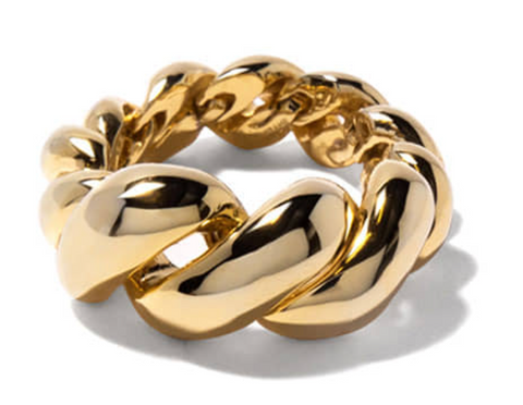 ROPE TWIST BOLD GOLD RING