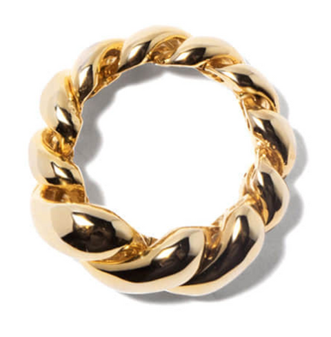 ROPE TWIST BOLD GOLD RING