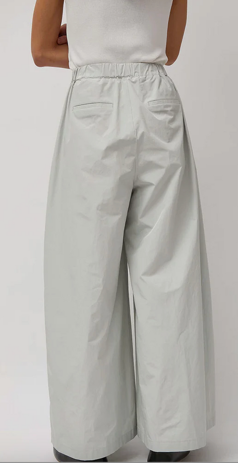 SHIRRING BANDING PANTS  LIGHT GREY