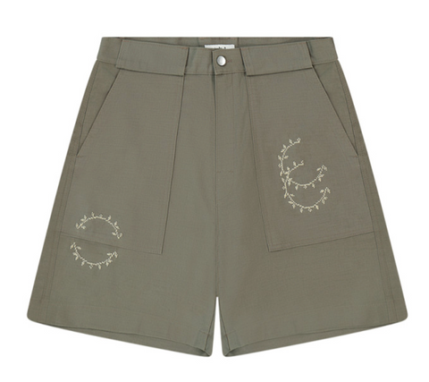 Nafnuf Cotton Cargo Shorts / Grey