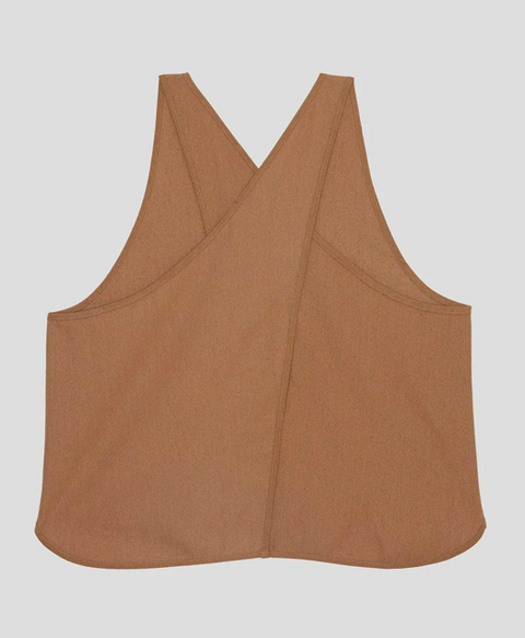 APRON TOP  BATH BROWN