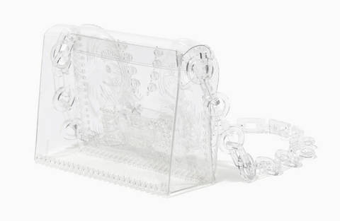 Clear Transparent Sculptural Mini Chain Bag