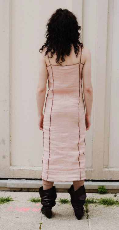 SHOK SLIP DRESS  ROSE