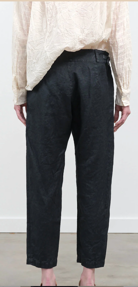 Classic Linen Slim Pants  Charcoal 53