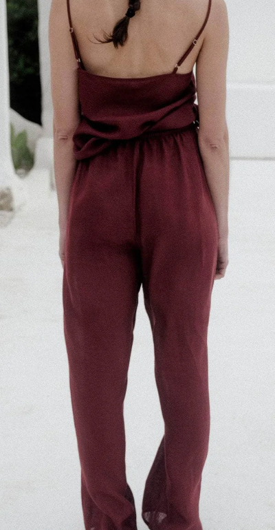 Stoa Pants - Stome Burgundy