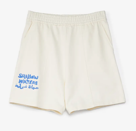 White Cotton Shallow Waters Shorts