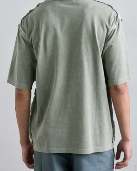 GREY GREEN OLIVE FACADE T-SHIRT