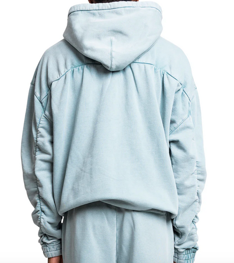 BLUE GREY TEAL SHROUD HOODIE