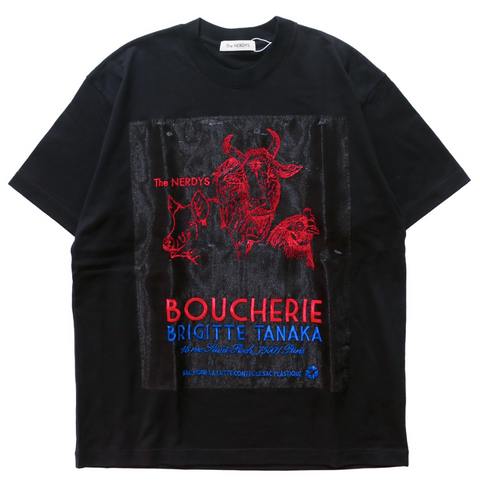 Brigitte Tanaka×The NERDYS BOUCHERIE T-shirt / BLACK