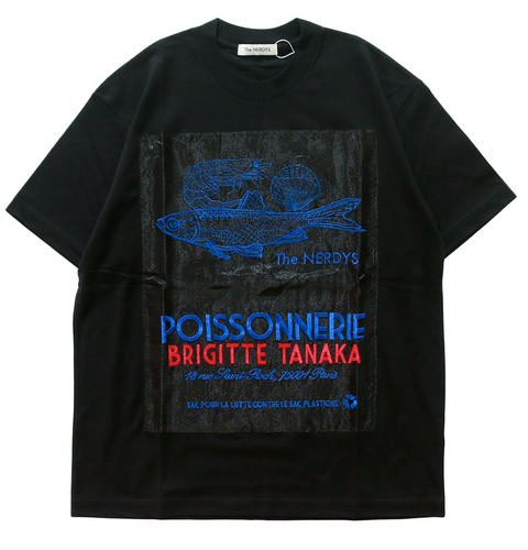 Brigitte Tanaka×The NERDYS POISSONNERIE T-shirt  / Black