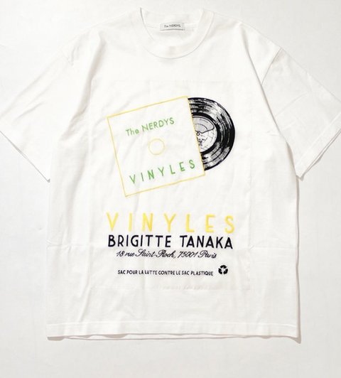 Brigitte Tanaka×The NERDYS VINYLES T-shirt / White