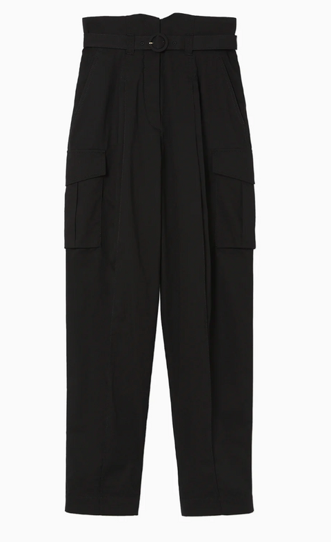 Black High Waisted Cargo Pants