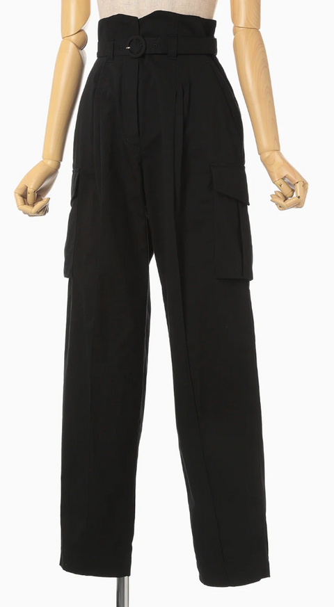 Black High Waisted Cargo Pants