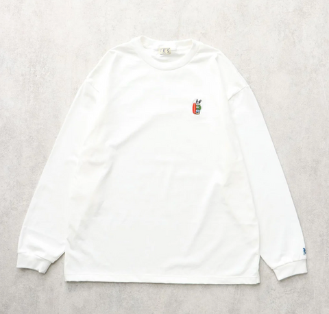 FH-25374318 : SURFER BUHI EMB LONG SLEEVE TEE 07 WHITE