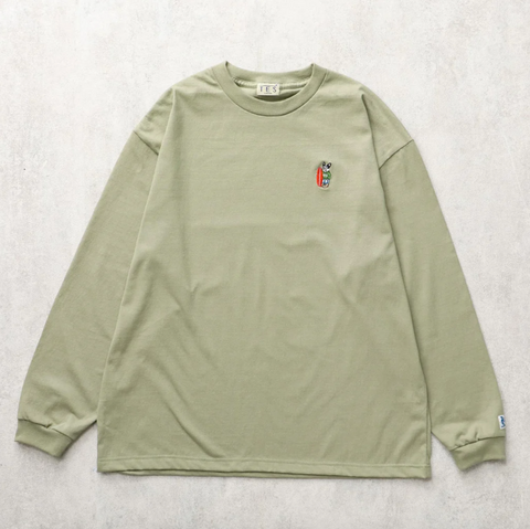 FH-25374318 : SURFER BUHI EMB LONG SLEEVE TEE 57GREEN GRAY