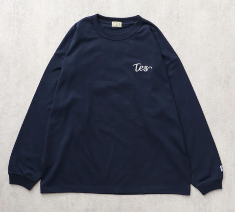 C-25374302 : SKULL RIDER CHAIN EMB L/S TEE 60NAVY