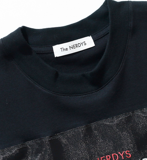 Brigitte Tanaka×The NERDYS CATS T-shirt  Black