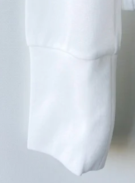 NYLON RIBBED NECK HOODED TOP / OFF-WHITE