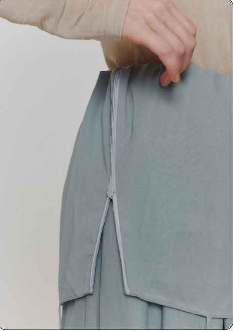 SHEER SHIRRING LONG DRESS  MINT
