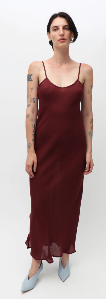 DYDINE DRESS  BURGUNDY