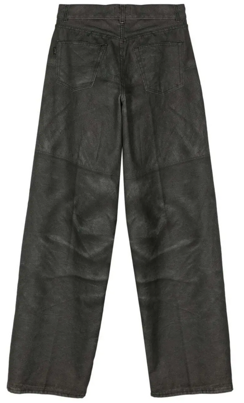 Bethany Leather Print Black Jeans / Asian Fit