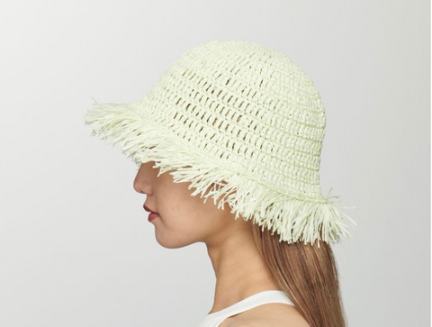 PAPER KNIT METRO HAT  LIME GREEN 37- NO: WKN-241206-37