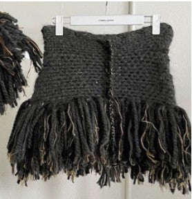 HAND KNITTED WOOL FRINGE SKIRT